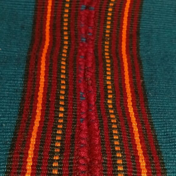 Vintage Large Heavy Weight Twill Turquoise Saddle Carriage Blanket 96X80 - Picture 9 of 9